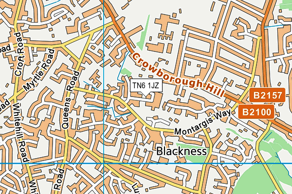 TN6 1JZ map - OS VectorMap District (Ordnance Survey) TN6 1JZ map - OS VectorMap District (Ordnance Survey)