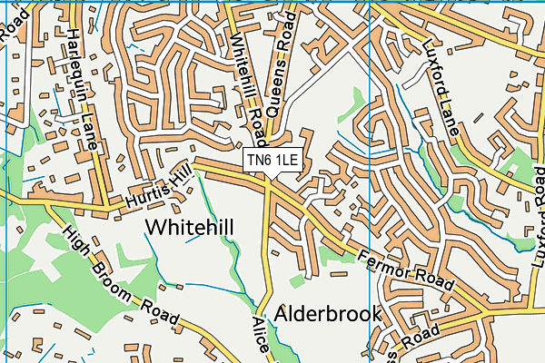 TN6 1LE map - OS VectorMap District (Ordnance Survey) TN6 1LE map - OS VectorMap District (Ordnance Survey)