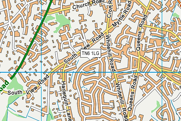 TN6 1LG map - OS VectorMap District (Ordnance Survey) TN6 1LG map - OS VectorMap District (Ordnance Survey)