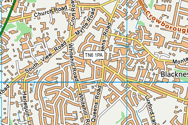 TN6 1PA map - OS VectorMap District (Ordnance Survey) TN6 1PA map - OS VectorMap District (Ordnance Survey)