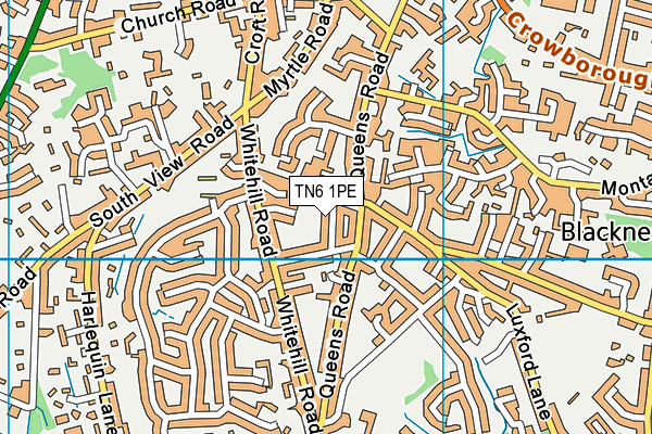 TN6 1PE map - OS VectorMap District (Ordnance Survey) TN6 1PE map - OS VectorMap District (Ordnance Survey)