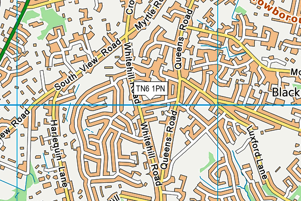 TN6 1PN map - OS VectorMap District (Ordnance Survey) TN6 1PN map - OS VectorMap District (Ordnance Survey)