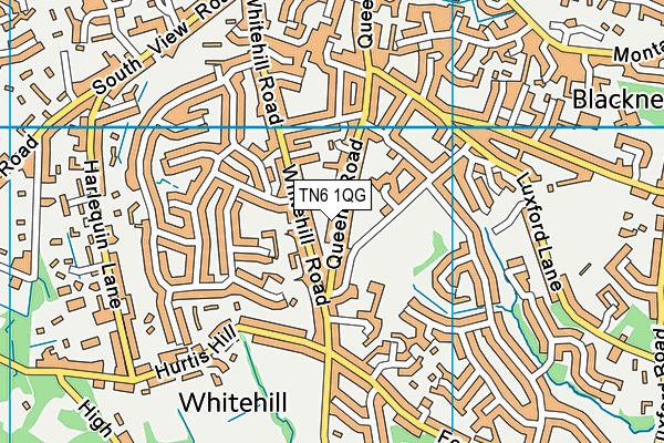 TN6 1QG map - OS VectorMap District (Ordnance Survey) TN6 1QG map - OS VectorMap District (Ordnance Survey)
