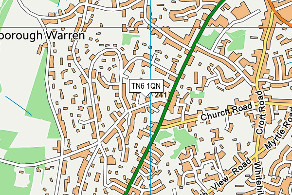 TN6 1QN map - OS VectorMap District (Ordnance Survey) TN6 1QN map - OS VectorMap District (Ordnance Survey)
