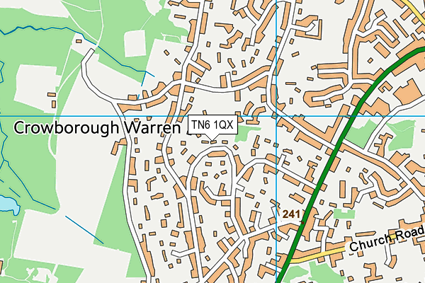 TN6 1QX map - OS VectorMap District (Ordnance Survey) TN6 1QX map - OS VectorMap District (Ordnance Survey)