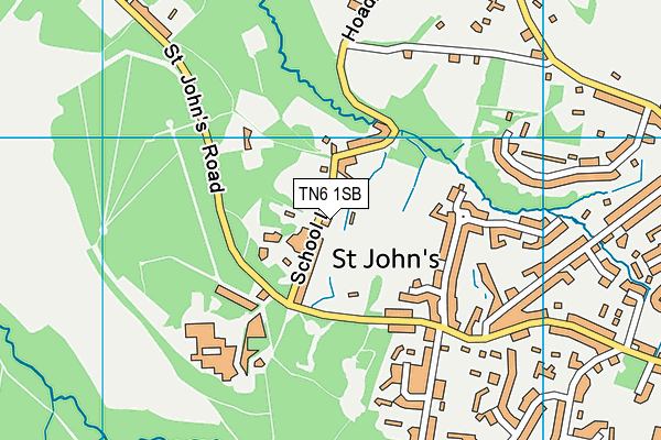 TN6 1SB map - OS VectorMap District (Ordnance Survey) TN6 1SB map - OS VectorMap District (Ordnance Survey)