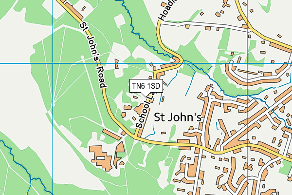 TN6 1SD map - OS VectorMap District (Ordnance Survey) TN6 1SD map - OS VectorMap District (Ordnance Survey)