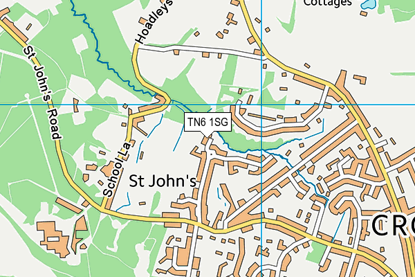 TN6 1SG map - OS VectorMap District (Ordnance Survey)