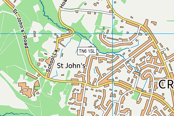 TN6 1SL map - OS VectorMap District (Ordnance Survey) TN6 1SL map - OS VectorMap District (Ordnance Survey)
