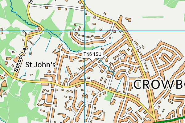 TN6 1SU map - OS VectorMap District (Ordnance Survey) TN6 1SU map - OS VectorMap District (Ordnance Survey)