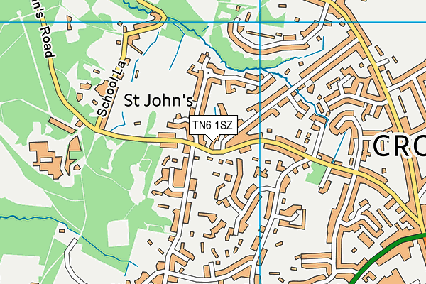 TN6 1SZ map - OS VectorMap District (Ordnance Survey) TN6 1SZ map - OS VectorMap District (Ordnance Survey)