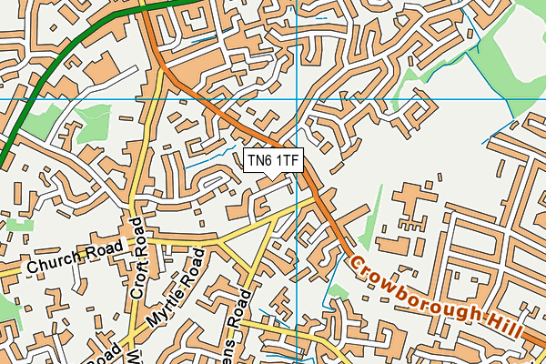 TN6 1TF map - OS VectorMap District (Ordnance Survey) TN6 1TF map - OS VectorMap District (Ordnance Survey)