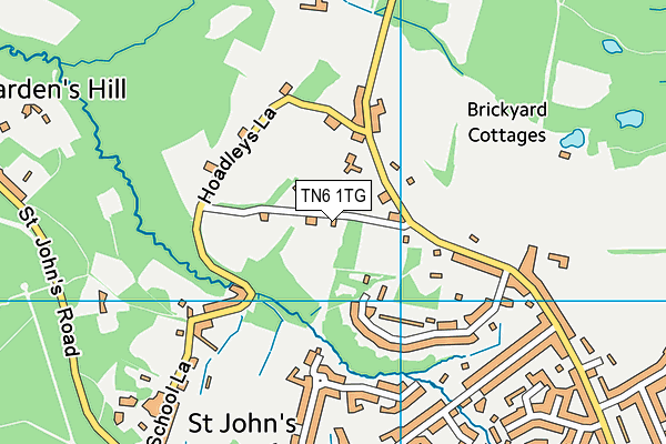 TN6 1TG map - OS VectorMap District (Ordnance Survey) TN6 1TG map - OS VectorMap District (Ordnance Survey)