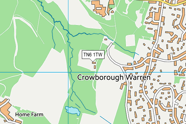 TN6 1TW map - OS VectorMap District (Ordnance Survey) TN6 1TW map - OS VectorMap District (Ordnance Survey)