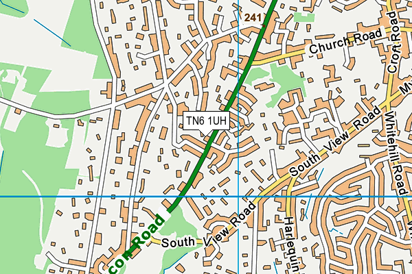 TN6 1UH map - OS VectorMap District (Ordnance Survey) TN6 1UH map - OS VectorMap District (Ordnance Survey)