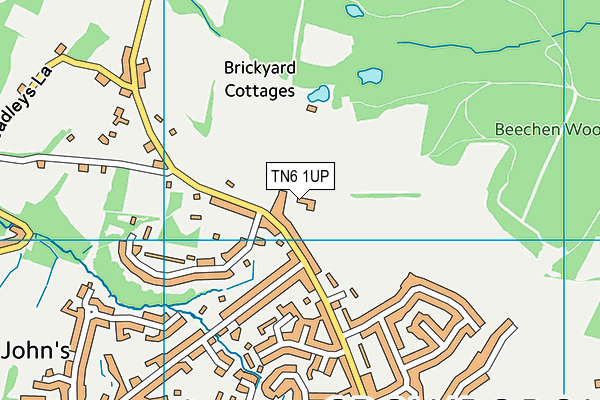 TN6 1UP map - OS VectorMap District (Ordnance Survey)