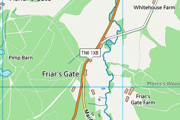 TN6 1XB map - OS VectorMap District (Ordnance Survey) TN6 1XB map - OS VectorMap District (Ordnance Survey)