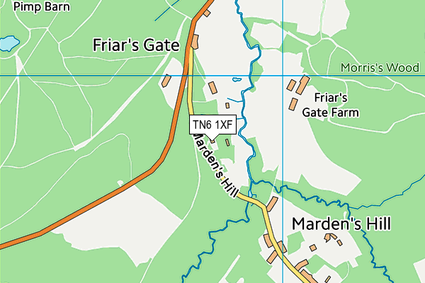 TN6 1XF map - OS VectorMap District (Ordnance Survey)