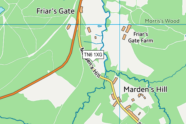 TN6 1XG map - OS VectorMap District (Ordnance Survey) TN6 1XG map - OS VectorMap District (Ordnance Survey)