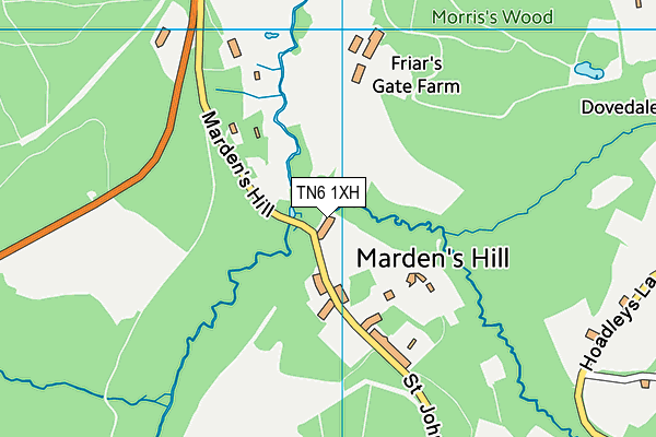 TN6 1XH map - OS VectorMap District (Ordnance Survey)