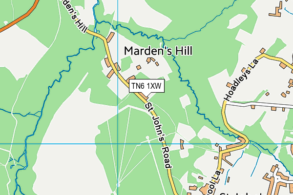 TN6 1XW map - OS VectorMap District (Ordnance Survey)