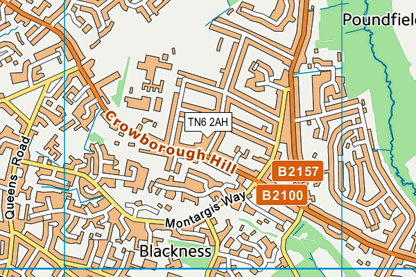 TN6 2AH map - OS VectorMap District (Ordnance Survey) TN6 2AH map - OS VectorMap District (Ordnance Survey)