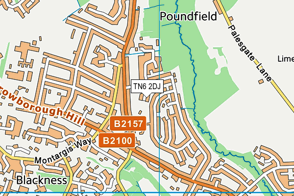 TN6 2DJ map - OS VectorMap District (Ordnance Survey) TN6 2DJ map - OS VectorMap District (Ordnance Survey)