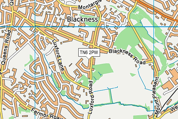 TN6 2PW map - OS VectorMap District (Ordnance Survey) TN6 2PW map - OS VectorMap District (Ordnance Survey)