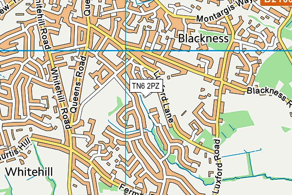 TN6 2PZ map - OS VectorMap District (Ordnance Survey) TN6 2PZ map - OS VectorMap District (Ordnance Survey)