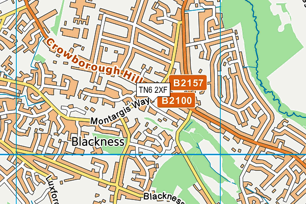 TN6 2XF map - OS VectorMap District (Ordnance Survey) TN6 2XF map - OS VectorMap District (Ordnance Survey)