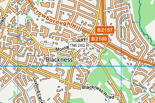 TN6 2XQ map - OS VectorMap District (Ordnance Survey) TN6 2XQ map - OS VectorMap District (Ordnance Survey)