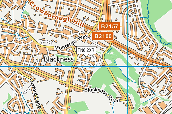 TN6 2XR map - OS VectorMap District (Ordnance Survey) TN6 2XR map - OS VectorMap District (Ordnance Survey)