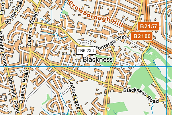 TN6 2XU map - OS VectorMap District (Ordnance Survey) TN6 2XU map - OS VectorMap District (Ordnance Survey)