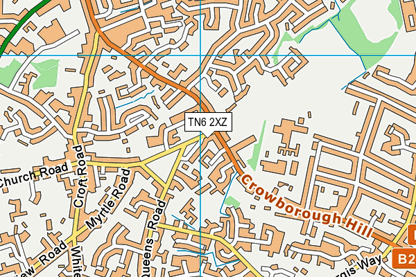 TN6 2XZ map - OS VectorMap District (Ordnance Survey) TN6 2XZ map - OS VectorMap District (Ordnance Survey)