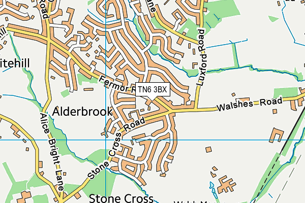TN6 3BX map - OS VectorMap District (Ordnance Survey) TN6 3BX map - OS VectorMap District (Ordnance Survey)