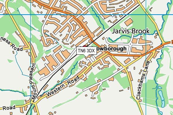 TN6 3DX map - OS VectorMap District (Ordnance Survey)