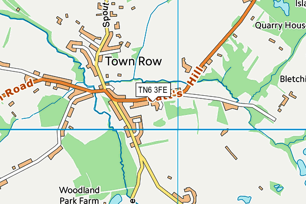 TN6 3FE map - OS VectorMap District (Ordnance Survey) TN6 3FE map - OS VectorMap District (Ordnance Survey)