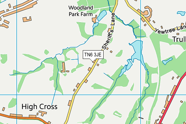 TN6 3JE map - OS VectorMap District (Ordnance Survey) TN6 3JE map - OS VectorMap District (Ordnance Survey)