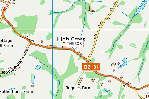 TN6 3QB map - OS VectorMap District (Ordnance Survey) TN6 3QB map - OS VectorMap District (Ordnance Survey)