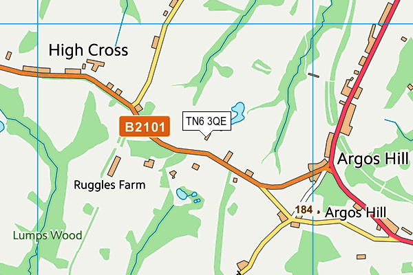 TN6 3QE map - OS VectorMap District (Ordnance Survey) TN6 3QE map - OS VectorMap District (Ordnance Survey)