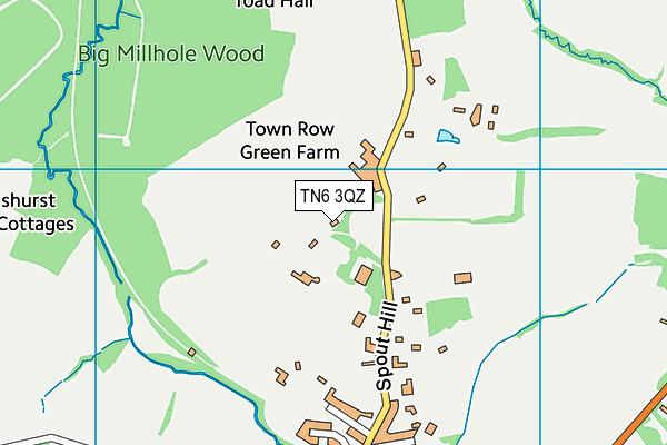 TN6 3QZ map - OS VectorMap District (Ordnance Survey) TN6 3QZ map - OS VectorMap District (Ordnance Survey)