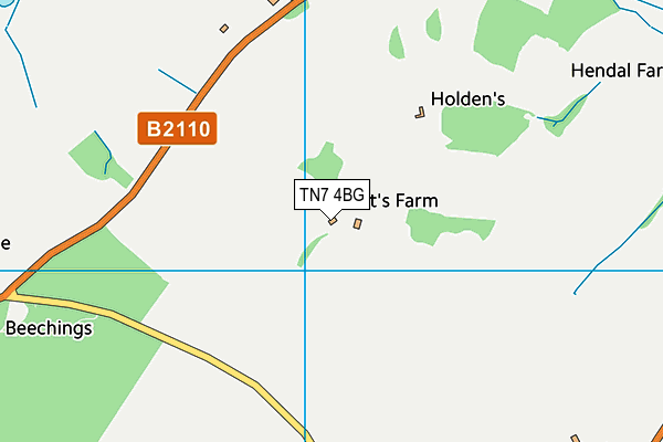 TN7 4BG map - OS VectorMap District (Ordnance Survey) TN7 4BG map - OS VectorMap District (Ordnance Survey)