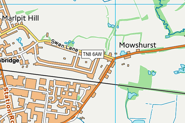 TN8 6AW map - OS VectorMap District (Ordnance Survey) TN8 6AW map - OS VectorMap District (Ordnance Survey)
