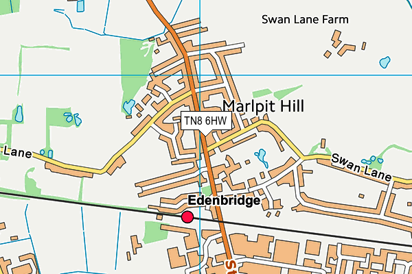 TN8 6HW map - OS VectorMap District (Ordnance Survey) TN8 6HW map - OS VectorMap District (Ordnance Survey)