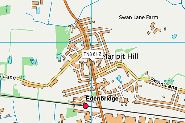 TN8 6HZ map - OS VectorMap District (Ordnance Survey)