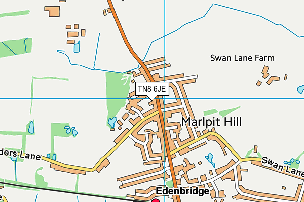 TN8 6JE map - OS VectorMap District (Ordnance Survey)