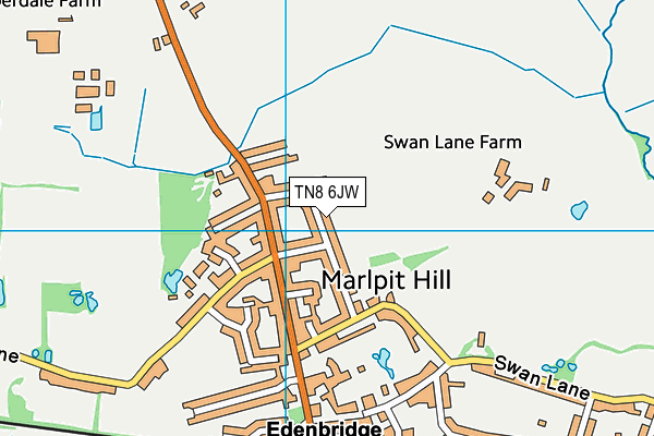 TN8 6JW map - OS VectorMap District (Ordnance Survey)