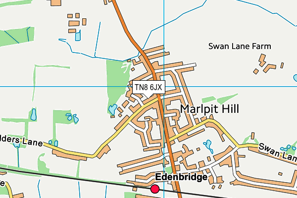 TN8 6JX map - OS VectorMap District (Ordnance Survey) TN8 6JX map - OS VectorMap District (Ordnance Survey)