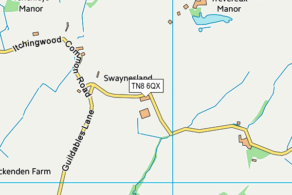 TN8 6QX map - OS VectorMap District (Ordnance Survey)