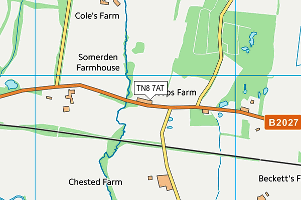 TN8 7AT map - OS VectorMap District (Ordnance Survey) TN8 7AT map - OS VectorMap District (Ordnance Survey)